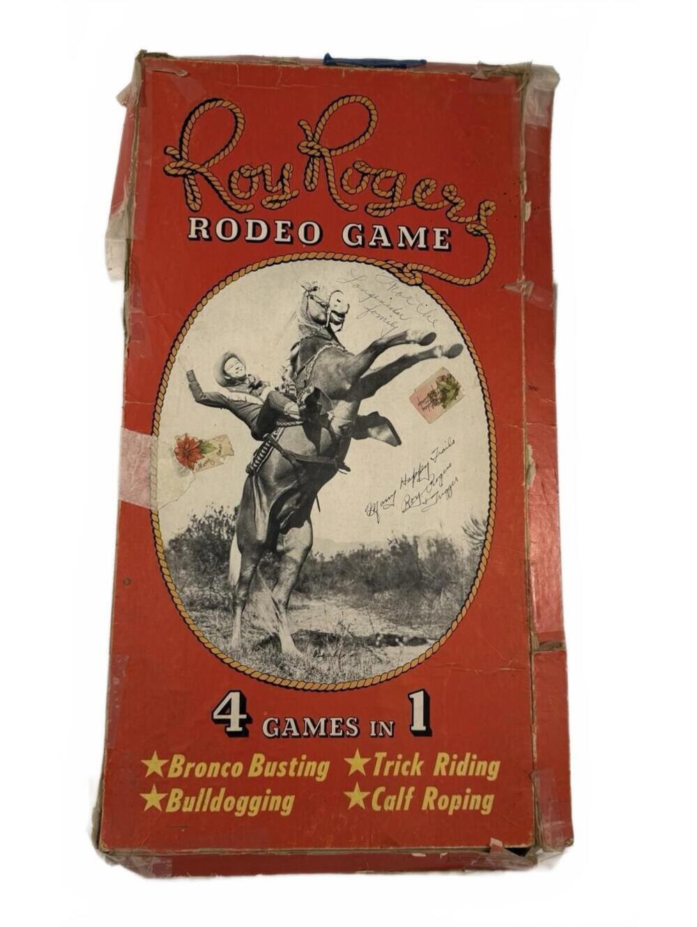 Roy Rogers Rodeo Game Vintage Board Game 4 Games in 1